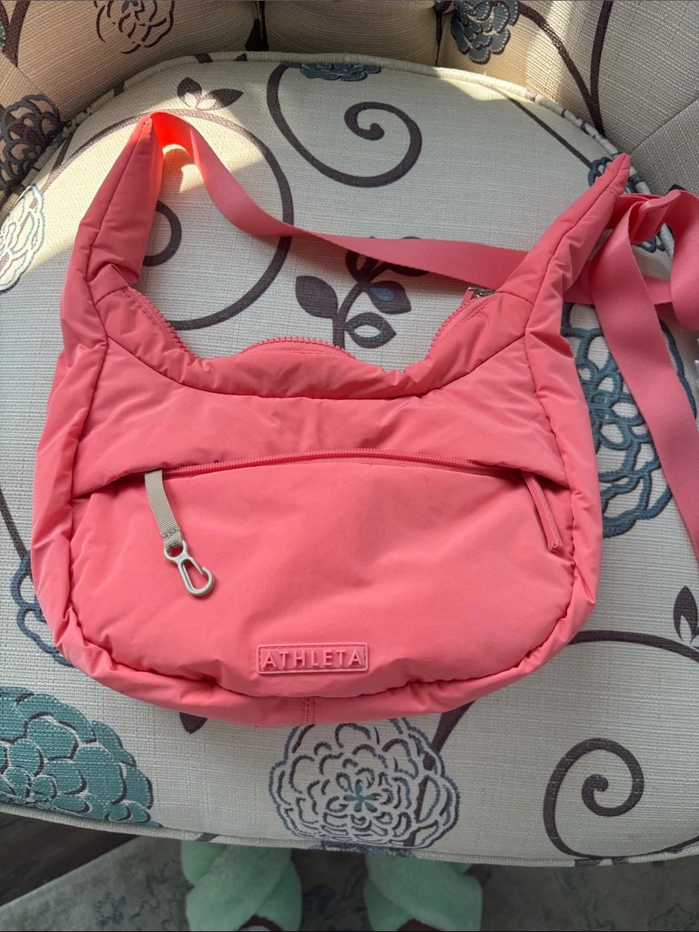 Athleta Coral Quilted Shoulder Bag in Pink